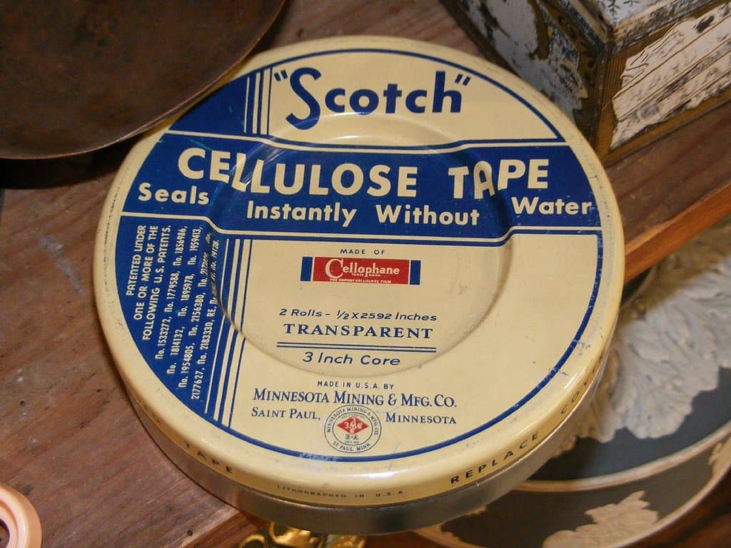 Vintage opakowanie przezroczystej taśmy Scotch